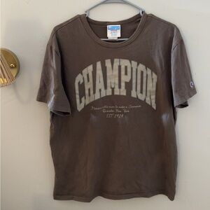 Champion Dark Brown Logo Tee
